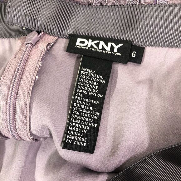DKNY lace midi skirt below knee dusty purple 6 EUC - Picture 3 of 11